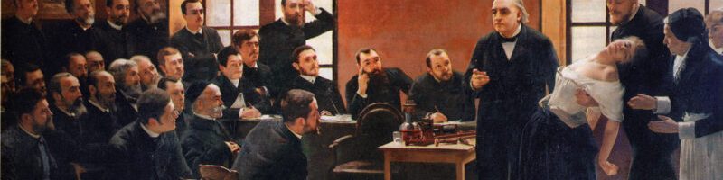 une leçon clinique à la salpêtrière